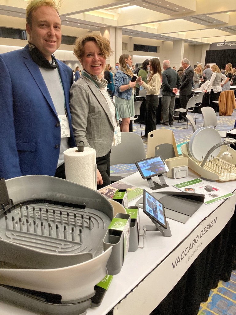 Above: Vaccaro ‘elevate the everyday’ – Joe and Sheila Vaccaro with their kitchenware designed to be “real people products.”